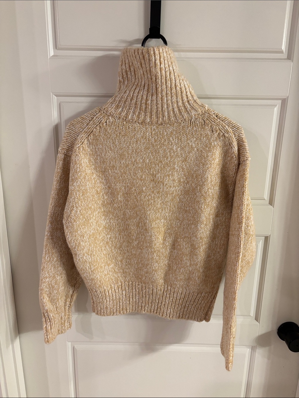 Ann Taylor Zip-Front Turtleneck Sweater - Cream - Picture 6 of 6